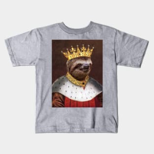 Portrait of Sloth as a King - King Sloth - Pet Gift Kids T-Shirt